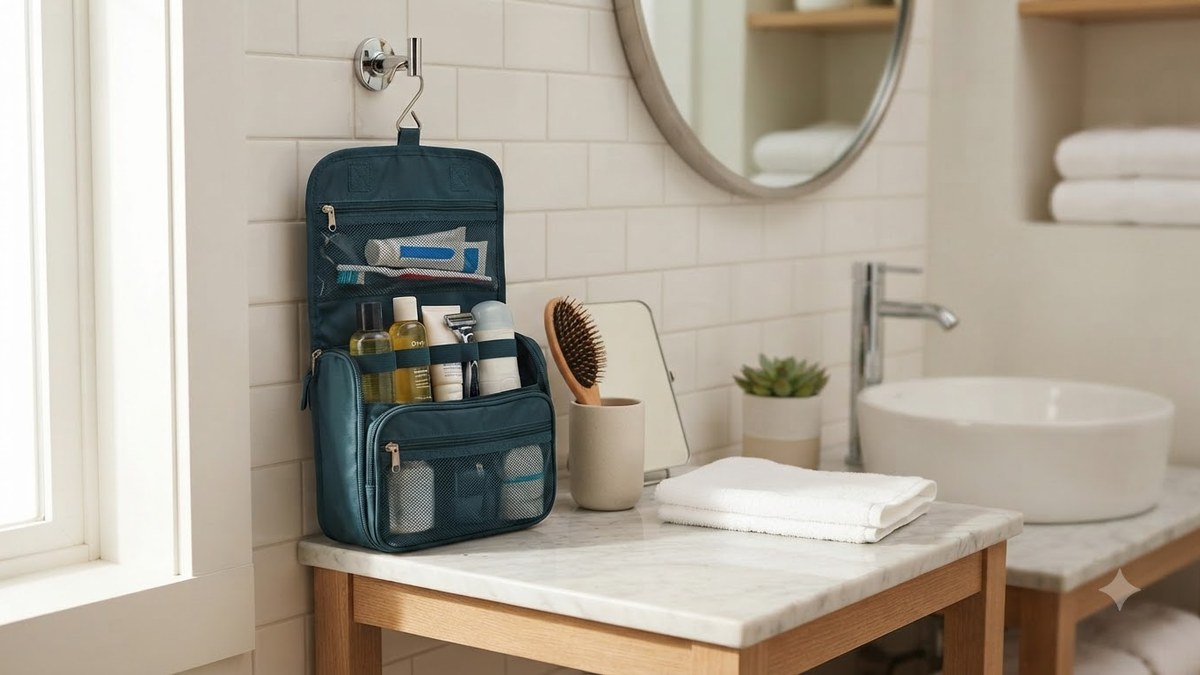 Compact Hanging Toiletry Bags to Tidy Your Bathroom Counter Anywhere